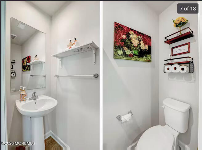 1001 Cypress Street Forked River, NJ 08731 - Photo 23 of 26 a bathroom with a sink a toilet and a mirror