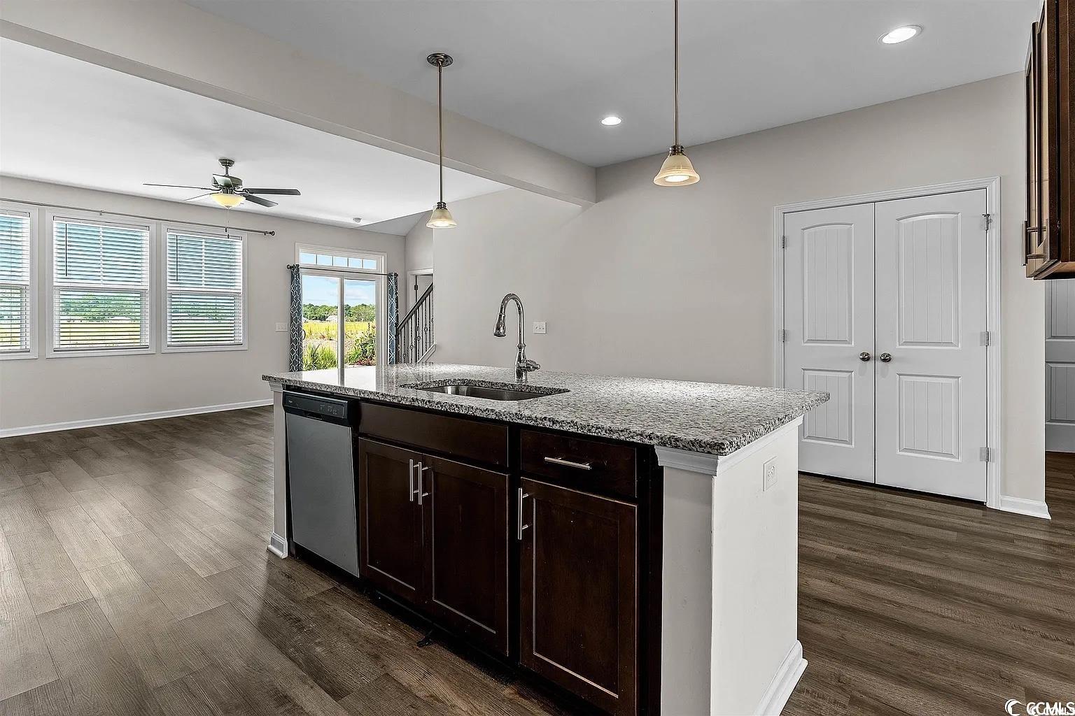 260 Red Maple Loop Longs, SC 29568 - Photo 29 of 34 Kitchen featuring dishwasher, ceiling fan, sink, a