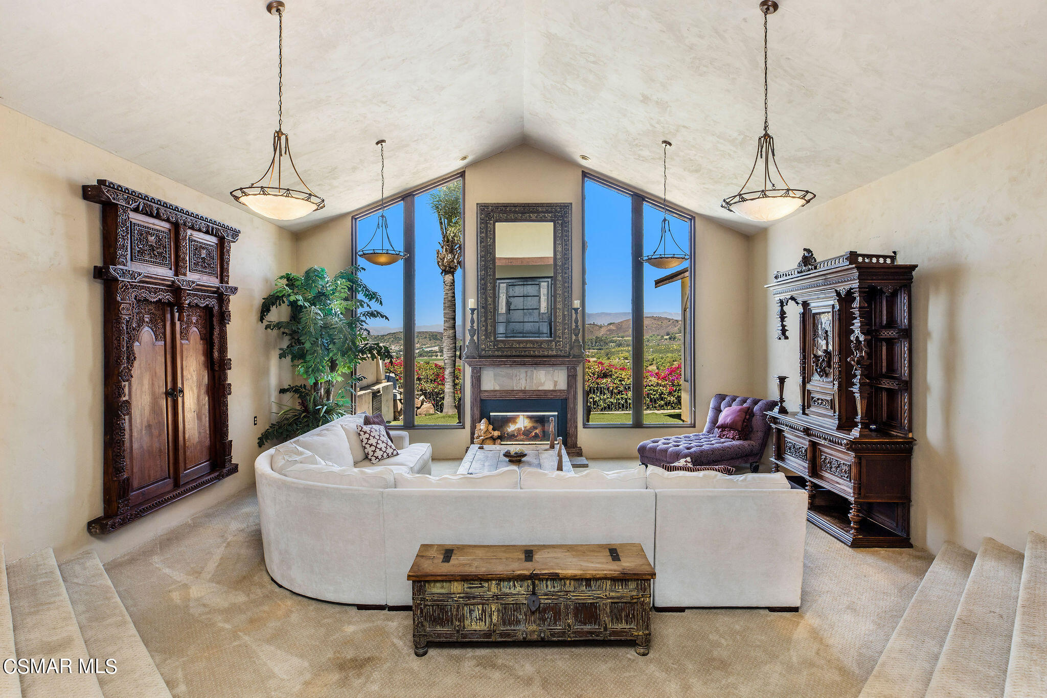 15660 LaPeyre Road Moorpark, CA 93021 - Photo 19 of 84 a view of living room with furniture and a chandelier