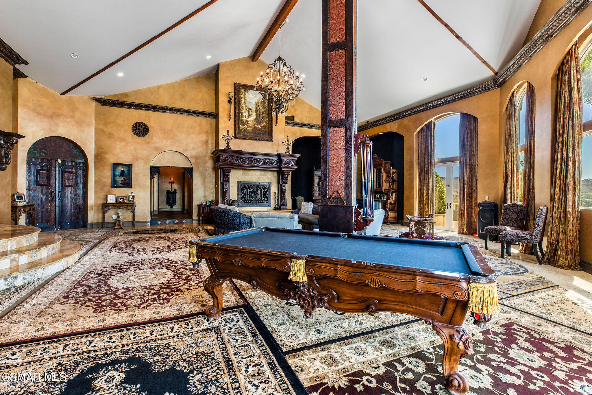 15660 LaPeyre Road Moorpark, CA 93021 - Photo 68 of 84 a living room with fireplace furniture and a large window