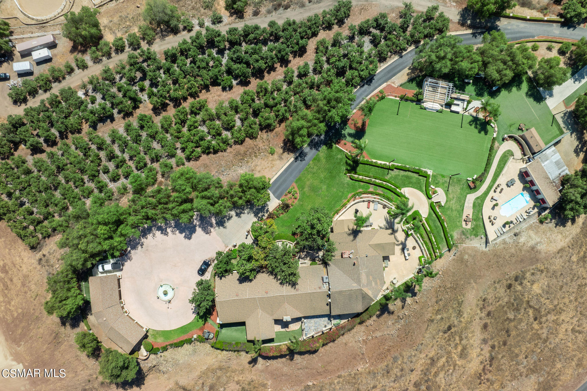 15660 LaPeyre Road Moorpark, CA 93021 - Photo 7 of 84 an aerial view of a house with a yard and lake view