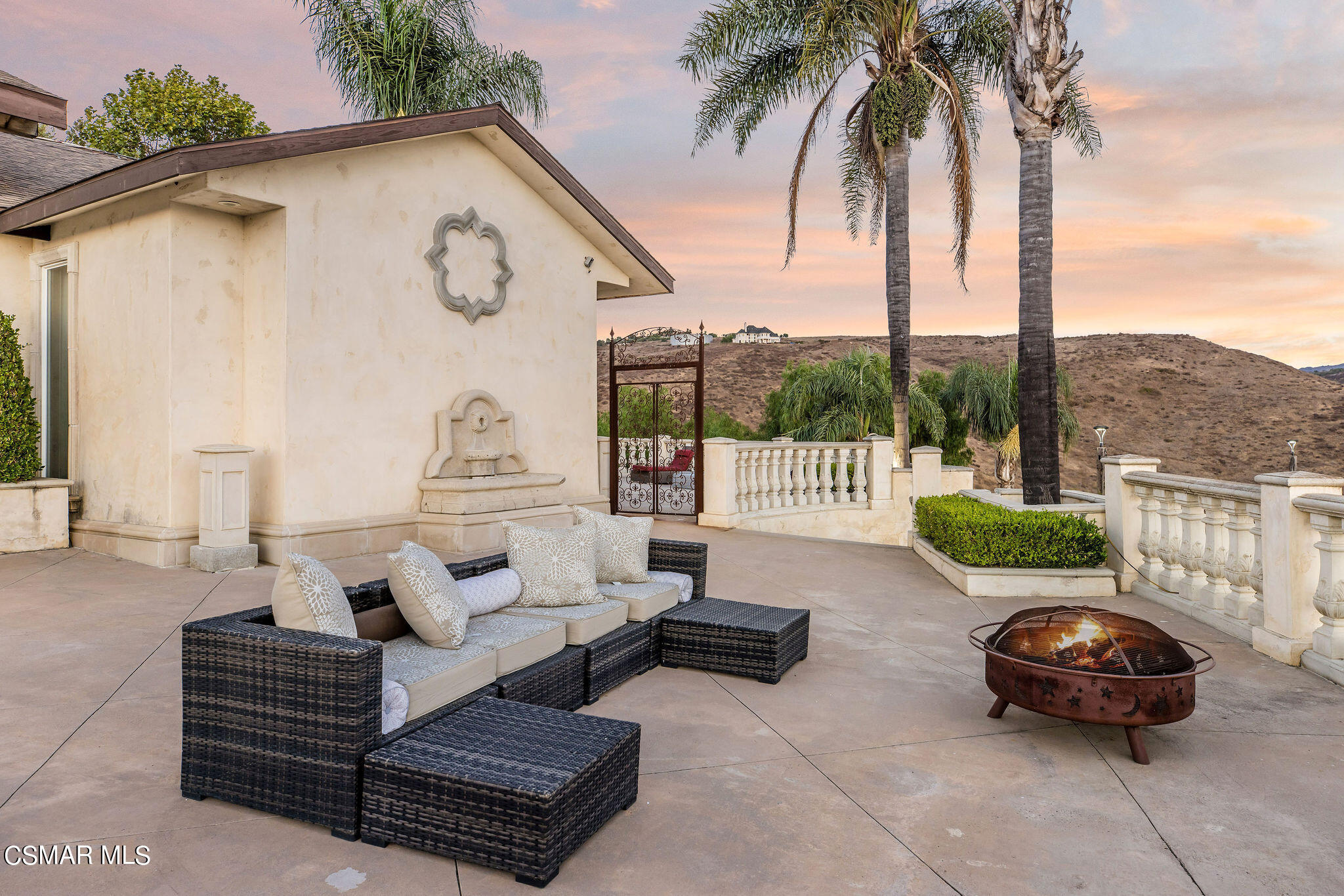 15660 LaPeyre Road Moorpark, CA 93021 - Photo 79 of 84 a view of a patio with couches and a fire pit
