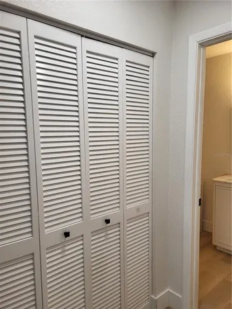 a view of a bathroom with a window