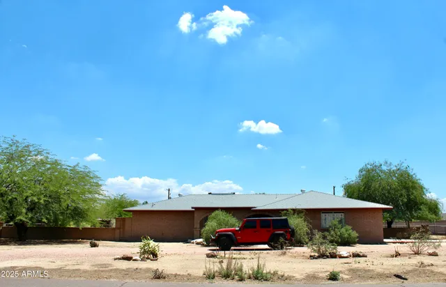 a view of a house with a patio
