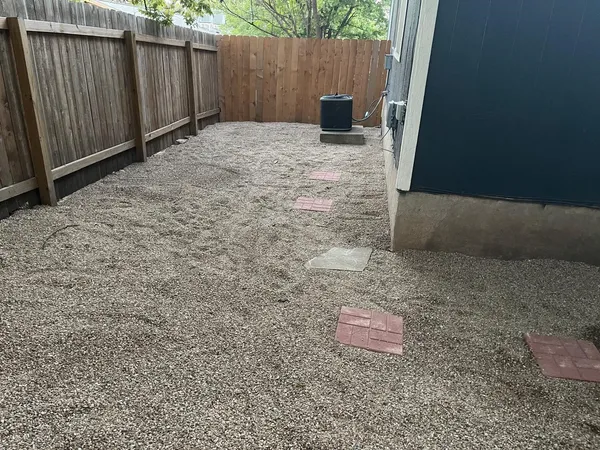 a backyard of a house