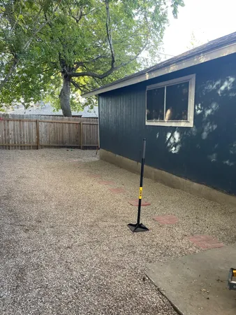 a backyard of a house
