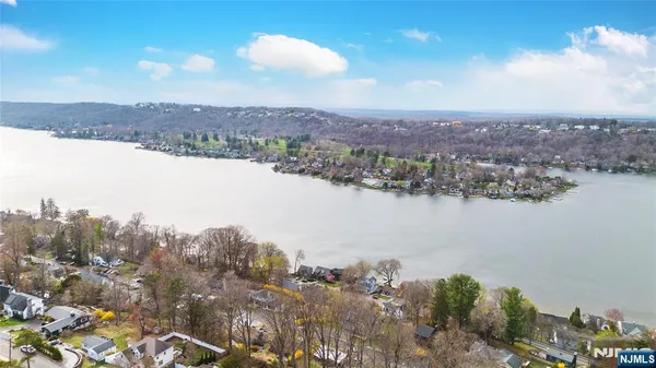 a view of lake and mountain