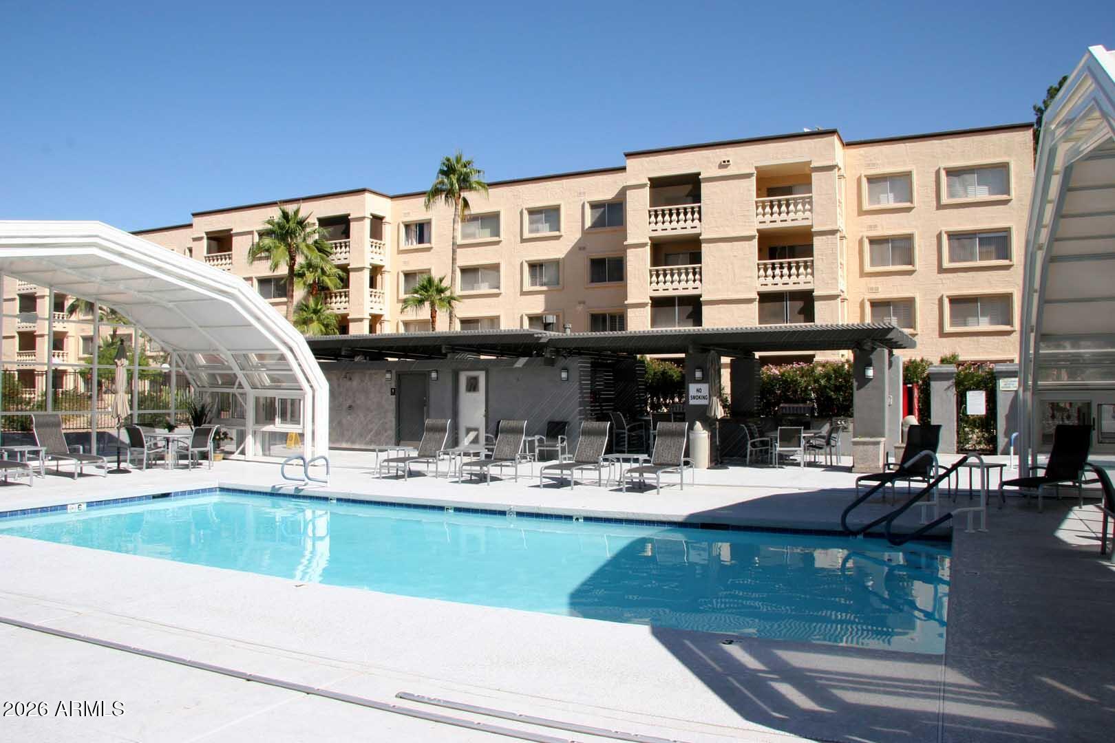 7860 East Camelback Road, Unit 309 Scottsdale, AZ 85251 - Photo 41 of 48 Scottsdale Shadows-Retractible Roof Pool