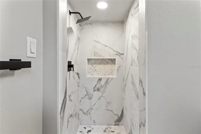 view of a bathroom with a shower