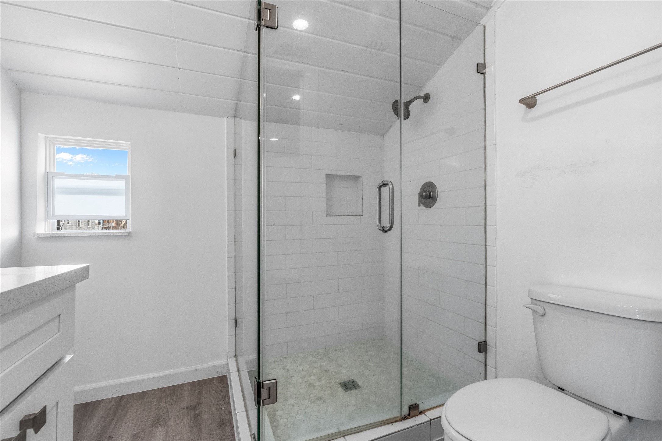 416 Seabean Street Surfside Beach, TX 77541 - Photo 22 of 27 a bathroom with a shower and toilet