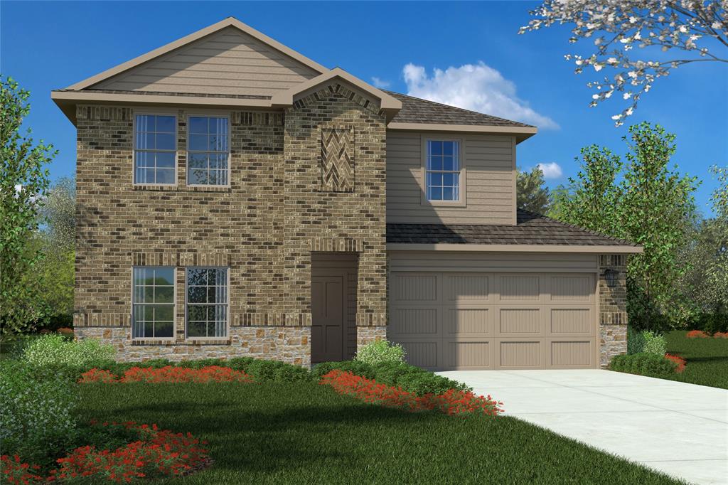 728 Spaulding Street Justin, TX 76247 - Photo 1 of 1 a front view of a house with a garden and plants