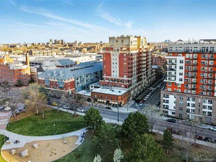 an aerial view of city