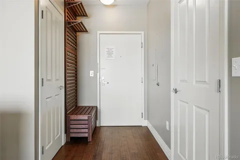 a view of room with stairs and a window