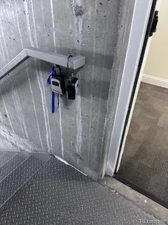 a view of a door of the house