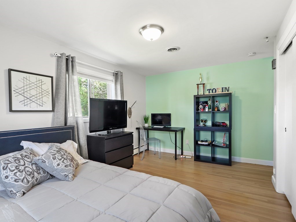 20 Woodbine Circle Needham, MA 02494 - Photo 15 of 34 a bedroom with furniture and a flat screen tv