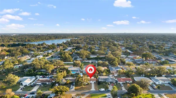 an aerial view of a houses