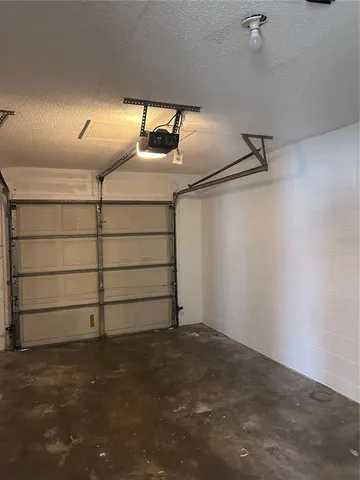 a view of a garage