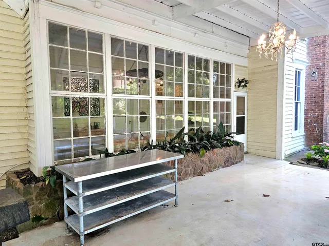 a front view of a house with windows