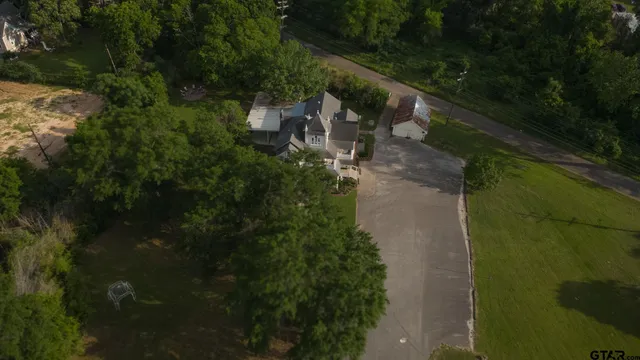 a view of a lake with roof