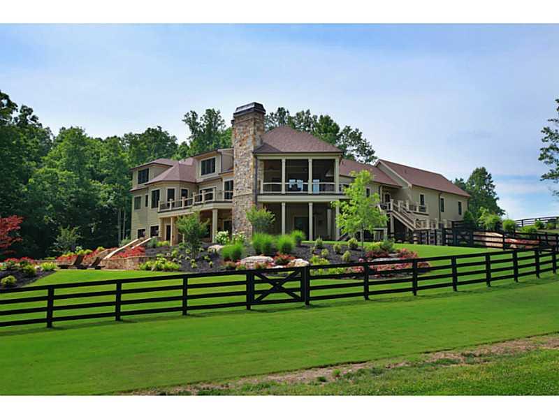 Exterior Back. Serenity farm situated on 27 gorgeous acres over looking a private lake.
