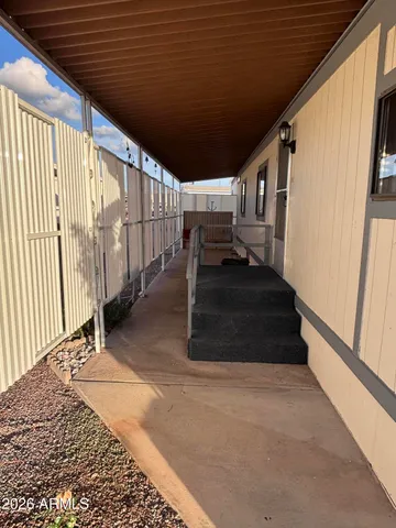 a view of front door