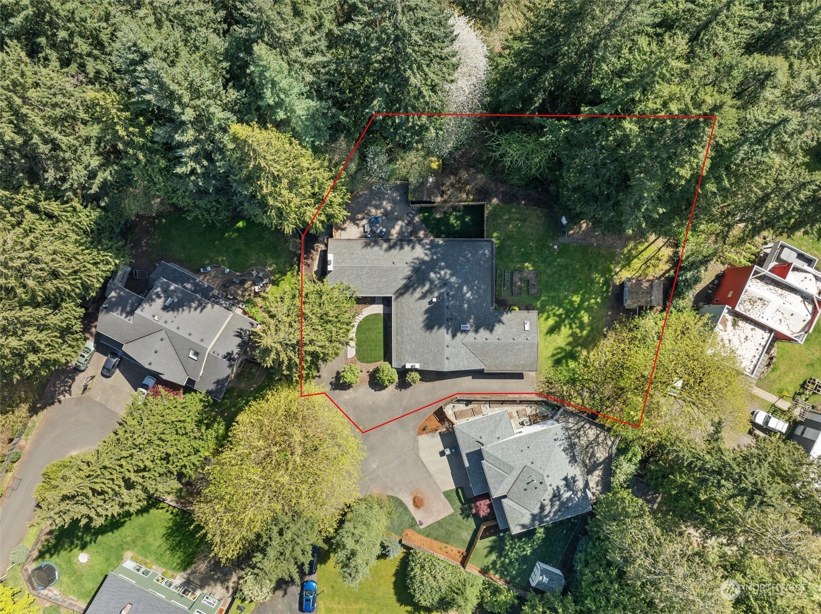 9631 Northeast 198th Street Bothell, WA 98011 - Photo 40 of 40 an aerial view of a house with yard swimming pool and outdoor seating