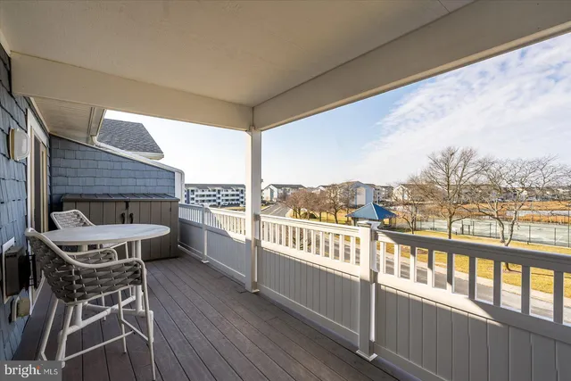 a view of a large building with a city view