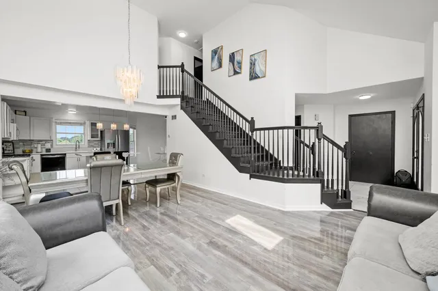 a view of a livingroom with furniture and a living room