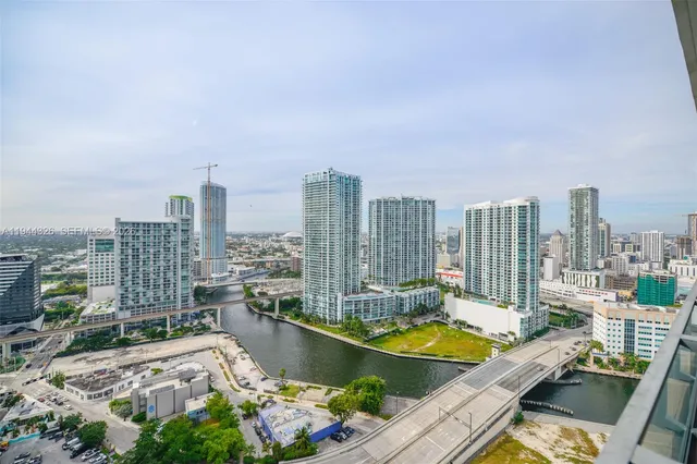 a view of lake and city
