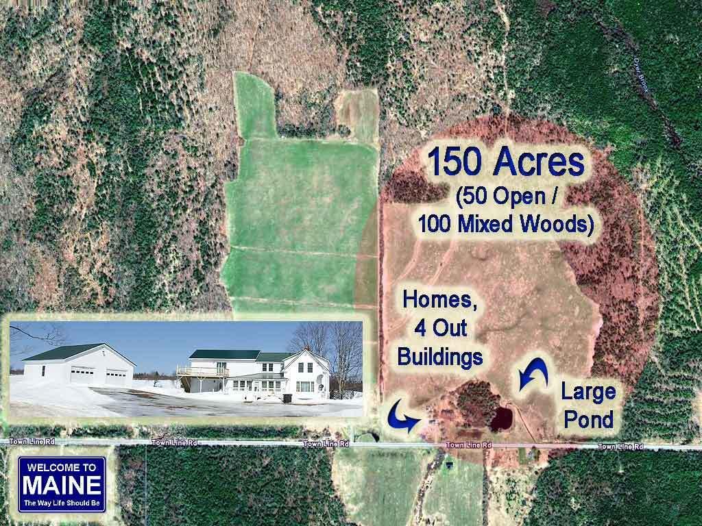 1148 Town Line Road Merrill, ME 04780 - Photo 1 of 100 aerial-map-1148-townline-1