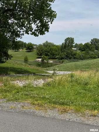 a view of a lake with houses in the back