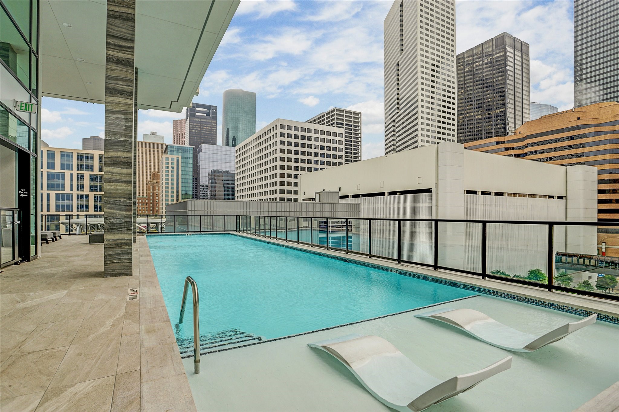 1211 Caroline Street, Unit 1007 Houston, TX 77002 - Photo 25 of 46 a view of a balcony with staircase