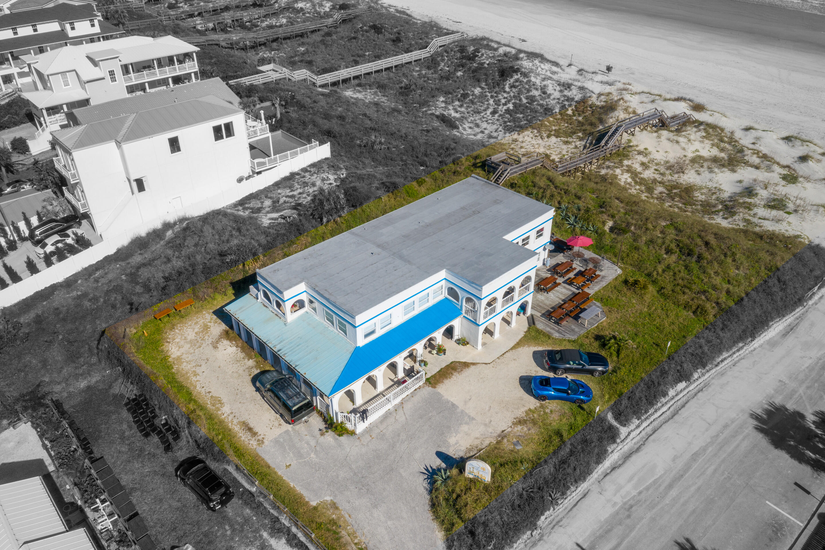 50 Cubbedge Road St. Augustine, FL 32080 - Photo 5 of 26 an aerial view of a house with a garden