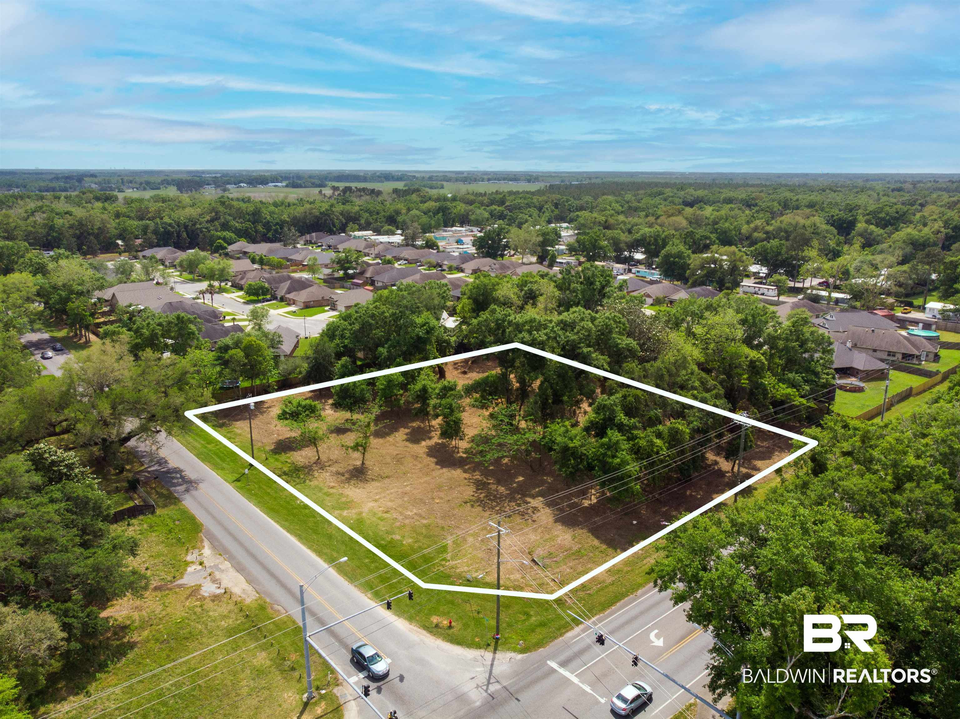 104 North Hickory Street Foley, AL 36535 - Photo 6 of 16 Aerial view of subject pr