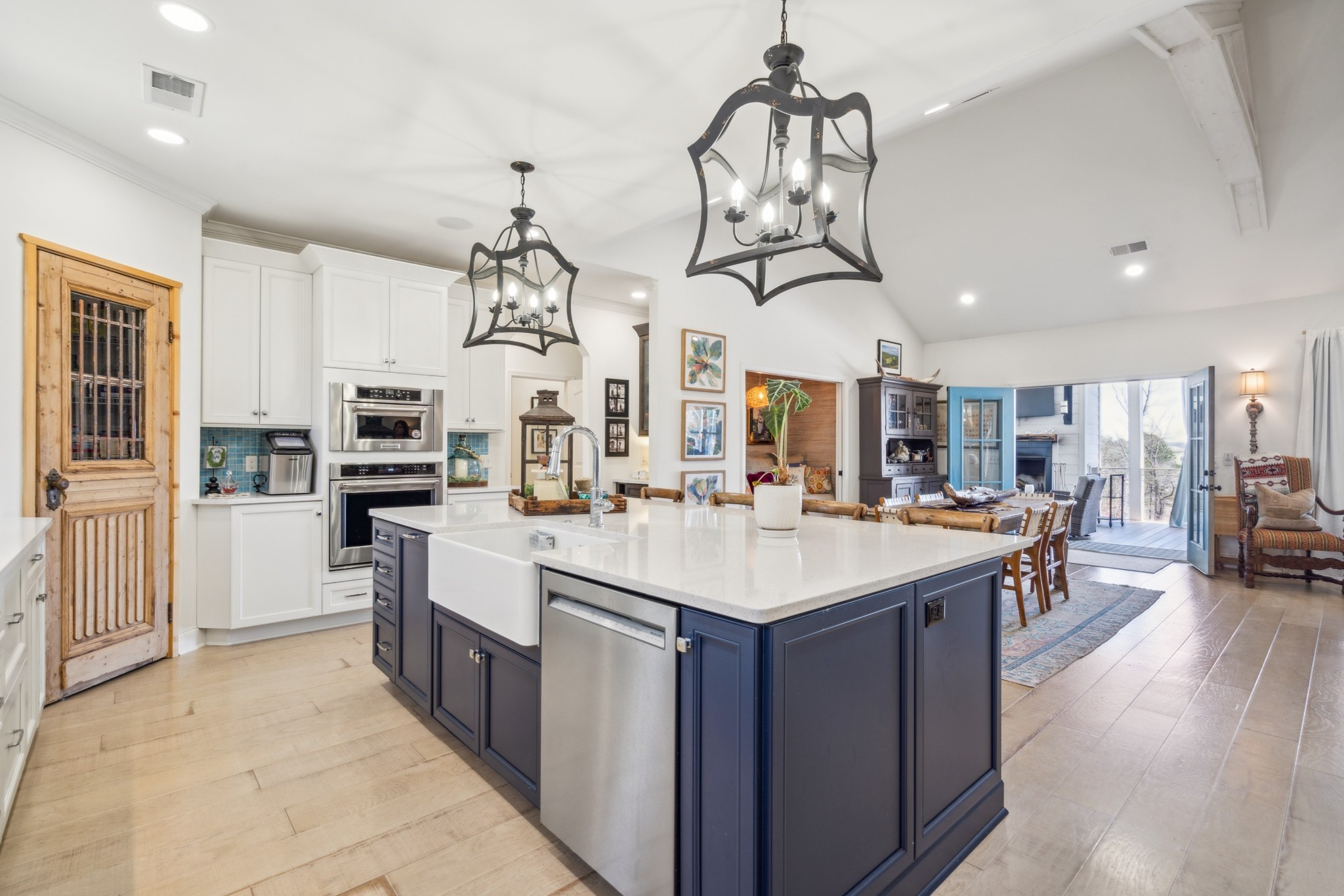 15 Barbara Road Buchanan, TN 38222 - Photo 9 of 35 a large kitchen with kitchen island a sink a stove and a wooden floors