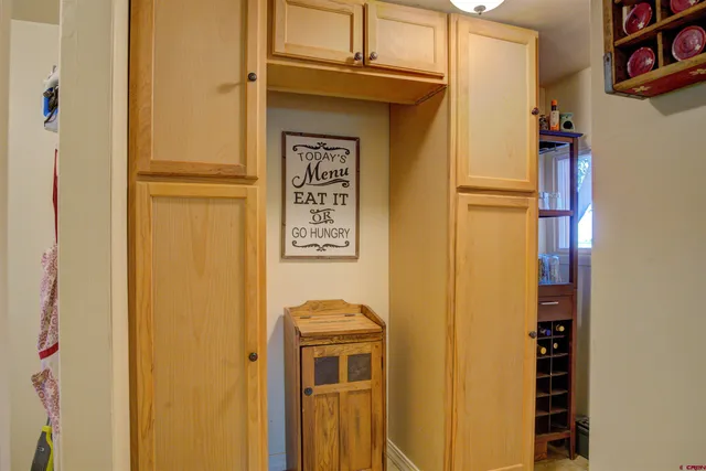 a room with storage and utility