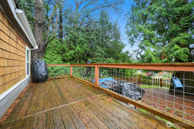 a view of balcony with a potted plant