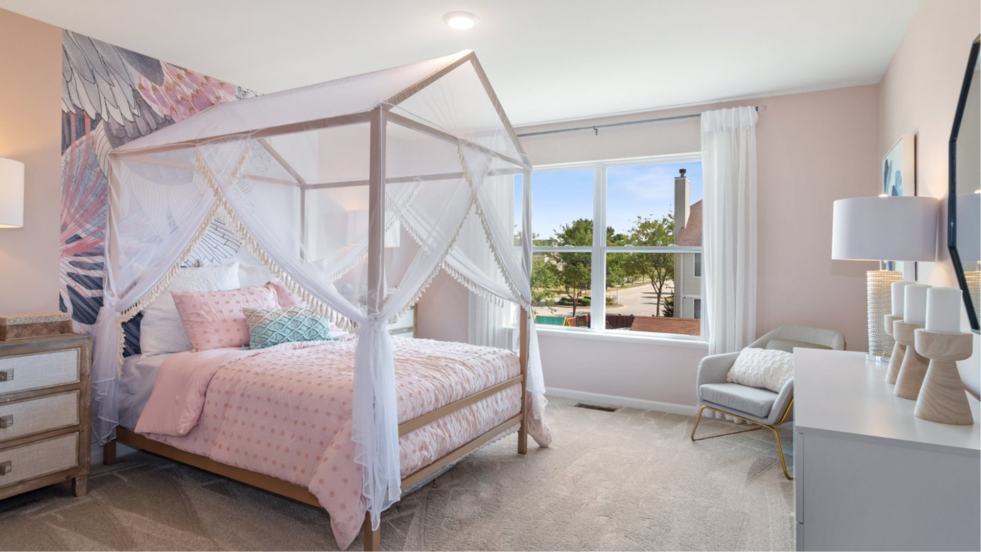 386 Danforth Drive Oswego, IL 60543 - Photo 12 of 14 a bed room with a bed and a chair