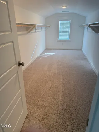 a view of small space with empty racks