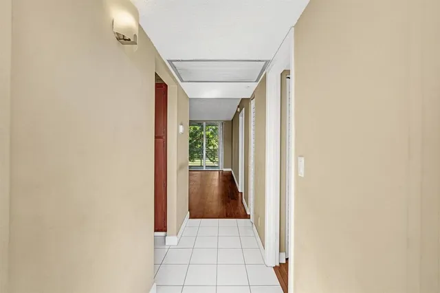 a view of hallway with stairs
