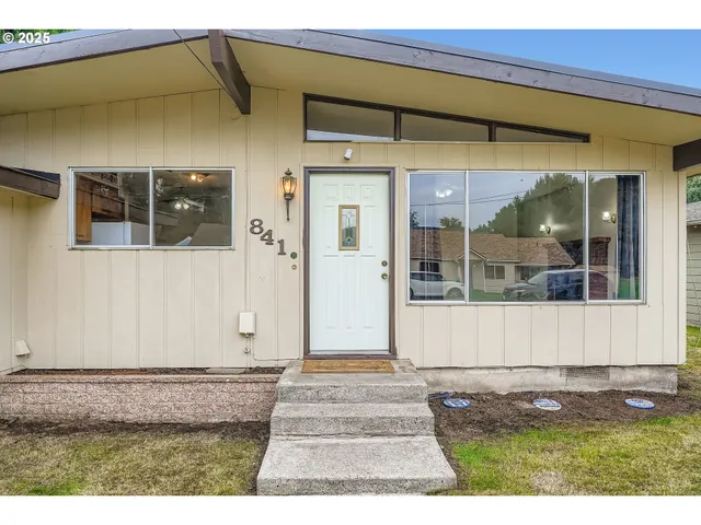 a front view of a house