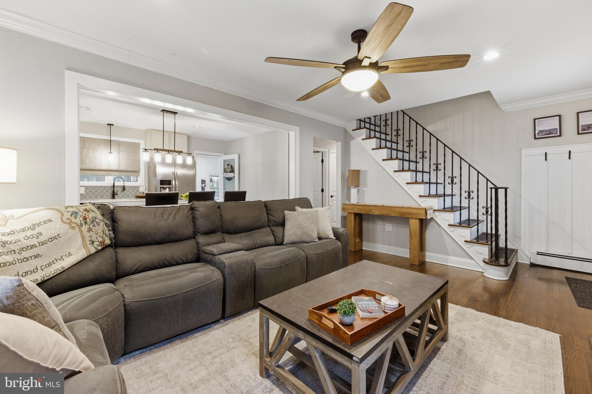 76 Pancoast Boulevard Delran, NJ 08075 - Photo 3 of 36 a living room with furniture a rug and a ceiling fan