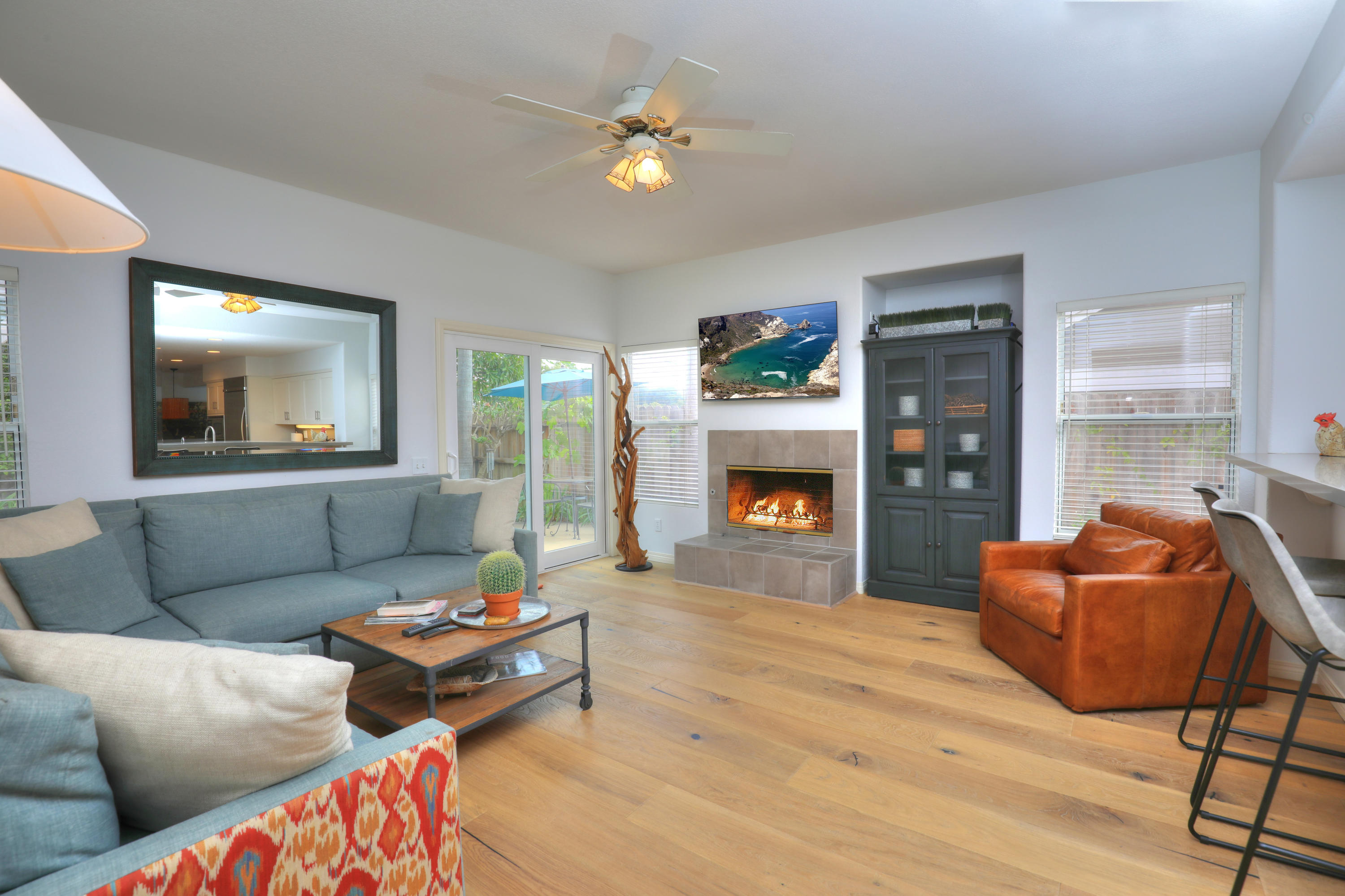 3713 Hitchcock Ranch Road Santa Barbara, CA 93105 - Photo 14 of 28 a living room with furniture and a fireplace