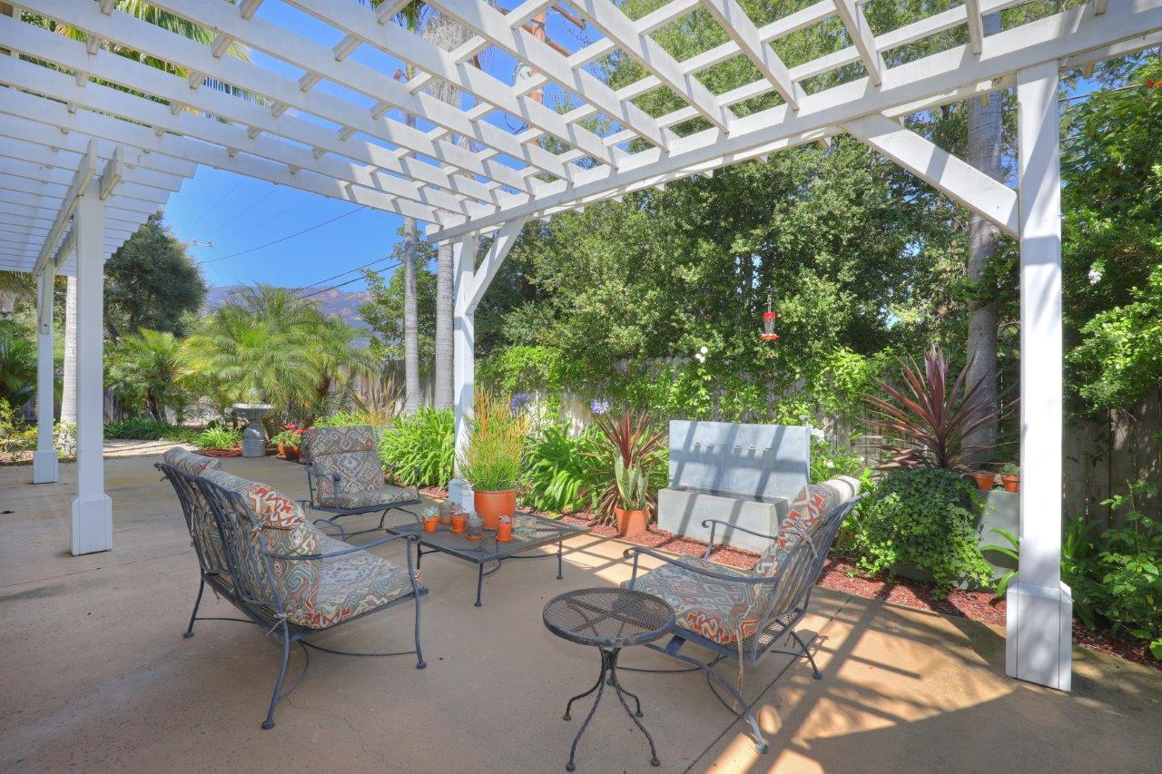 3713 Hitchcock Ranch Road Santa Barbara, CA 93105 - Photo 26 of 28 a view of a patio with a table and chairs