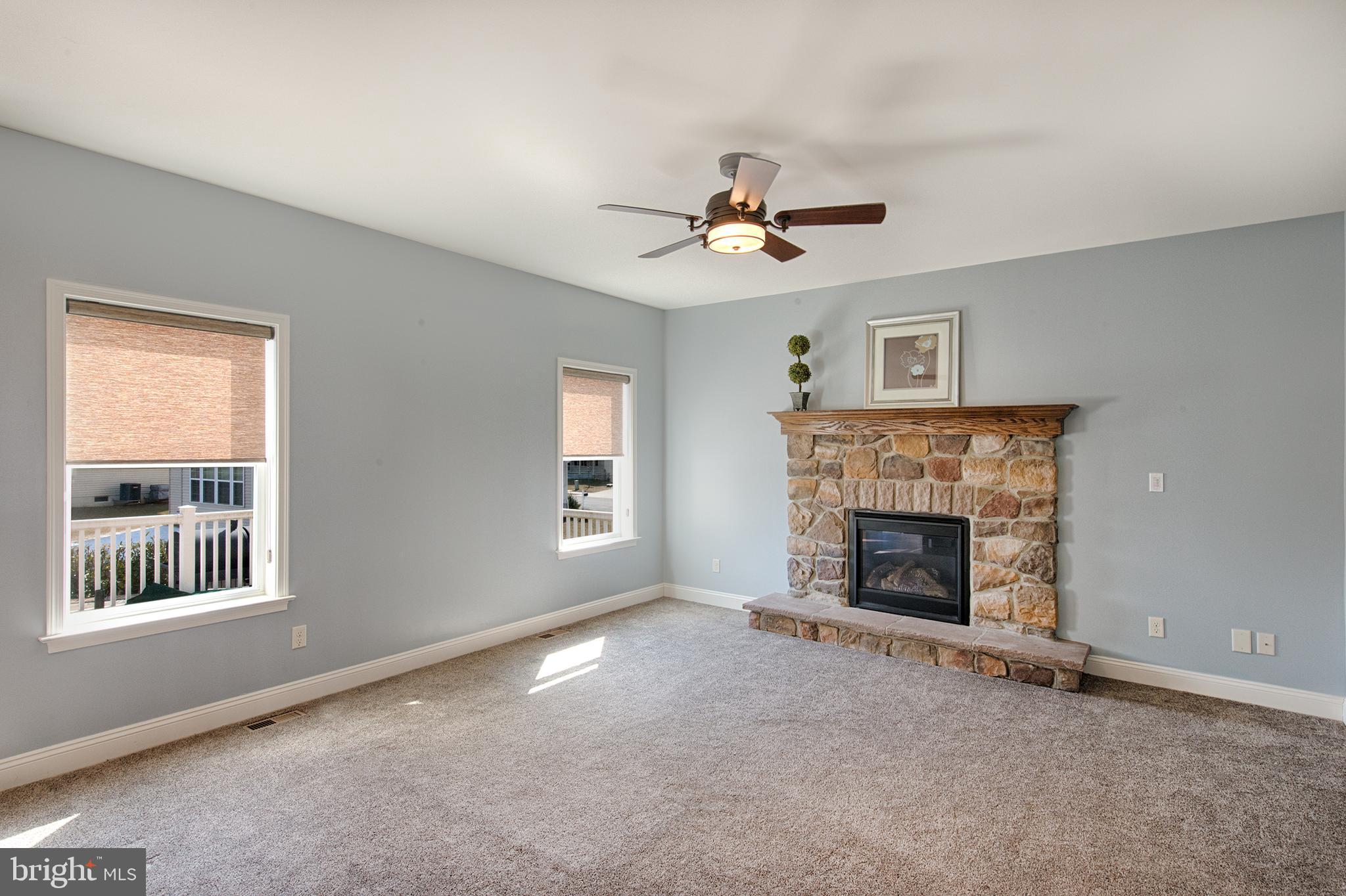 293 Henderson Road Bel Air, MD 21014 - Photo 14 of 43 Stone gas fireplace w mantle in family room!