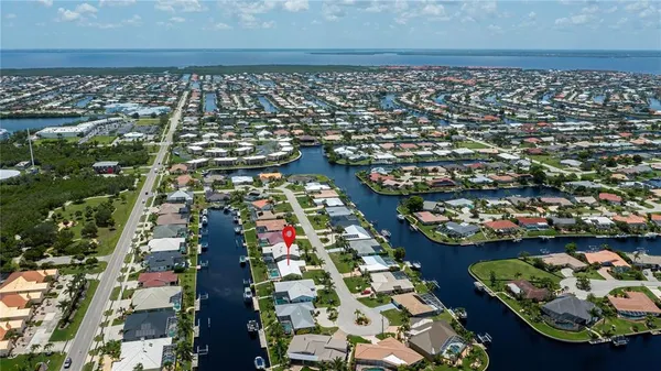 an aerial view of multiple house