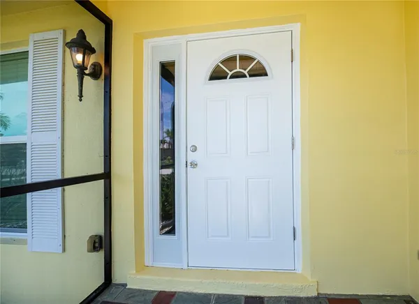 a view of front door of house