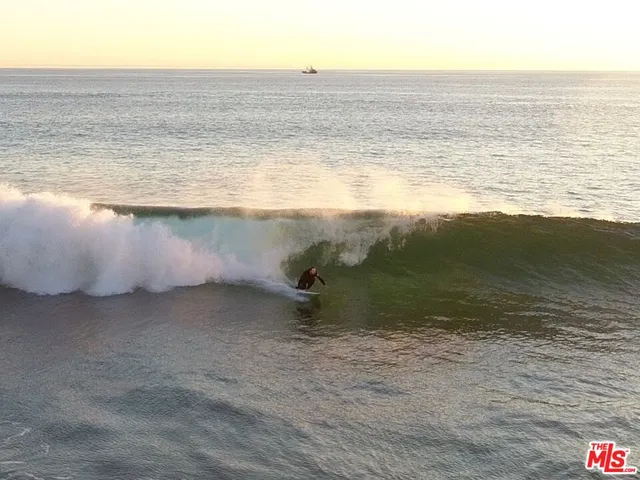 a ocean view with beach