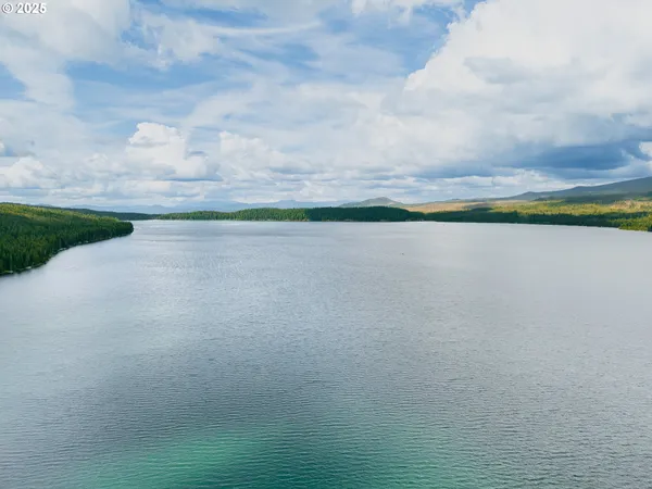 a view of lake with mountain