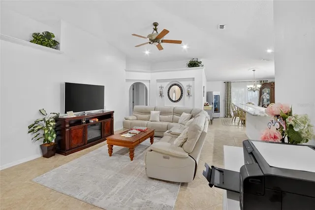 a view of a porch with furniture